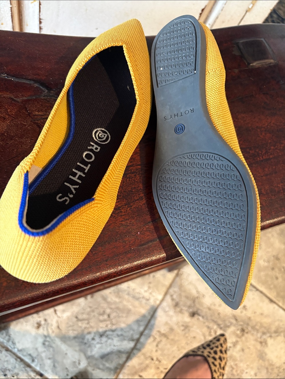 Rothy's Marigold Yellow The Point Pointy Toe Ballet Flat Size 7.5 - Picture 7 of 7